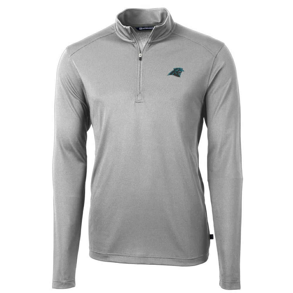 Carolina Panthers Cutter & Buck Virtue Eco Pique Recycled Quarter-Zip Pullover Jacket Gray | NFL