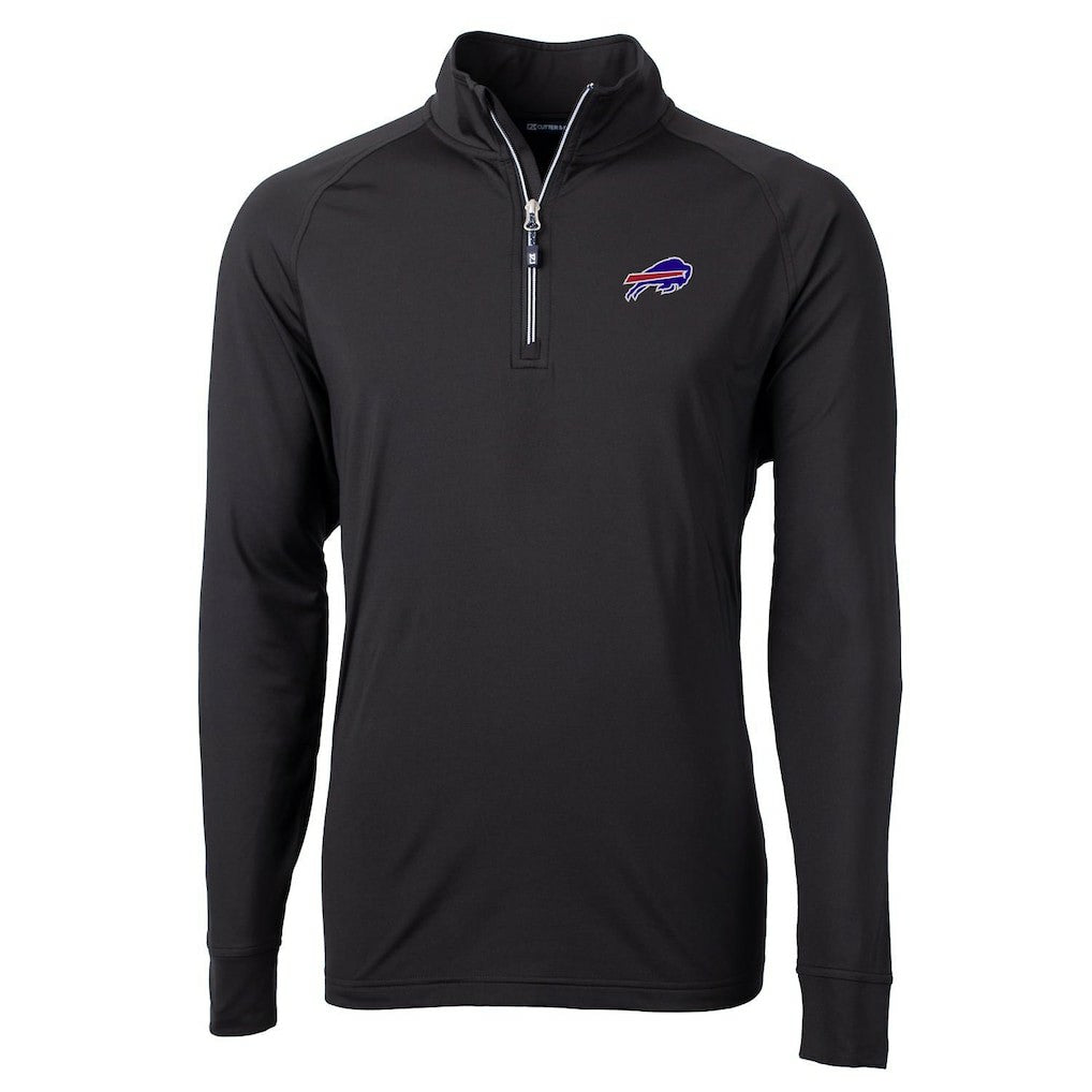 Buffalo Bills Cutter & Buck Big & Tall Adapt Eco Knit Quarter-Zip Pullover Jacket Black | NFL