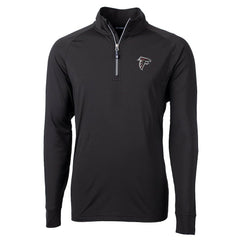 Atlanta Falcons Cutter & Buck Big & Tall Adapt Eco Knit Quarter-Zip Pullover Jacket Black | NFL