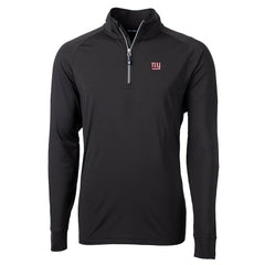 New York Giants Cutter & Buck Big & Tall Adapt Eco Knit Quarter-Zip Pullover Jacket Black | NFL