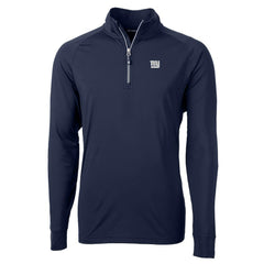 New York Giants Cutter & Buck Big & Tall Adapt Eco Knit Quarter-Zip Pullover Jacket Navy | NFL