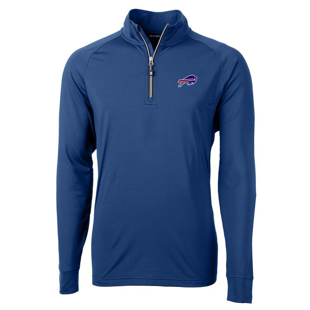 Buffalo Bills Cutter & Buck Big & Tall Adapt Eco Knit Quarter-Zip Pullover Jacket Royal | NFL