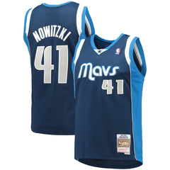 Dirk Nowitzki Dallas Mavericks 2011/12 Hardwood Classics Swingman Jersey Navy - NBA