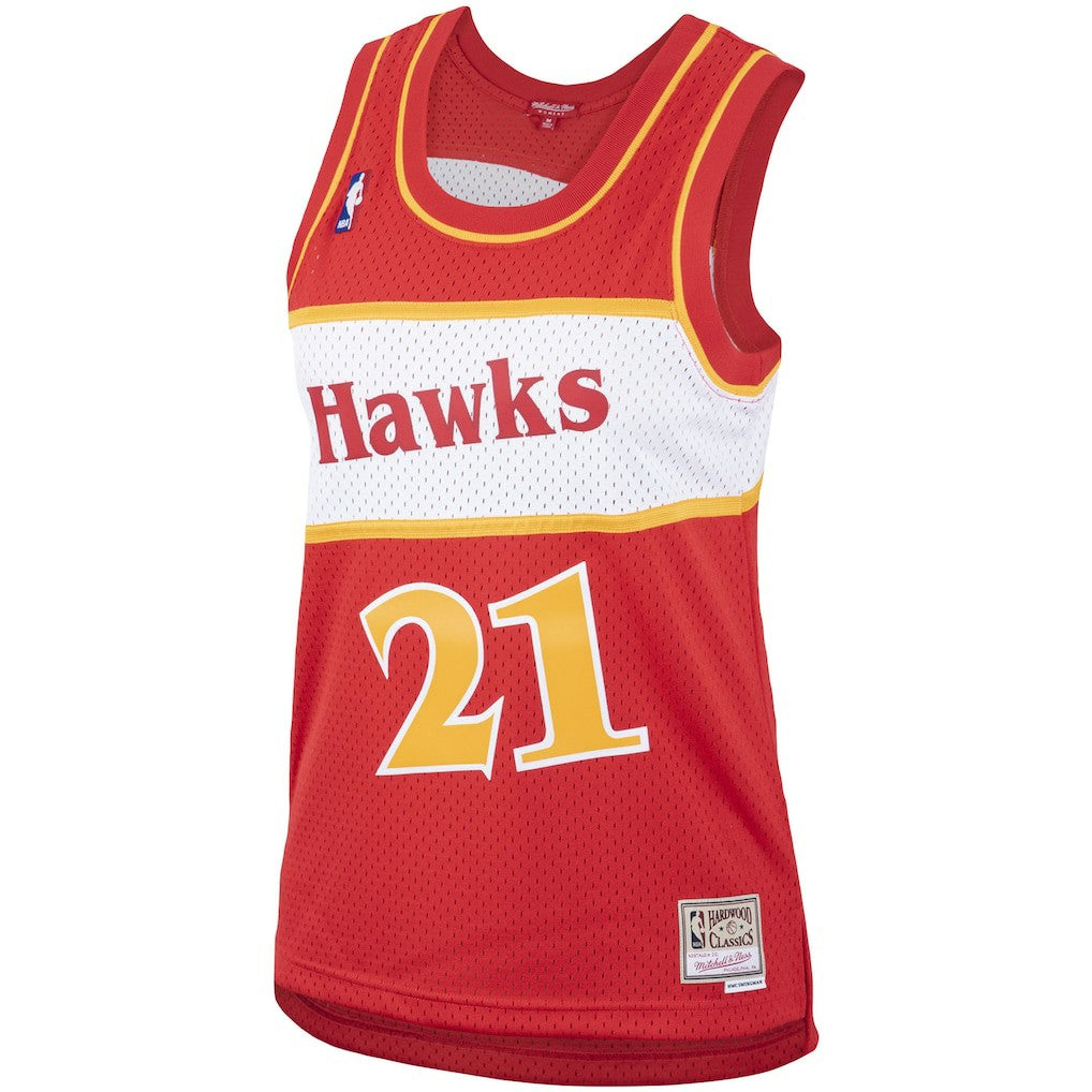Dominique Wilkins Atlanta Hawks Women's Hardwood Classics Swingman Jersey Red - NBA