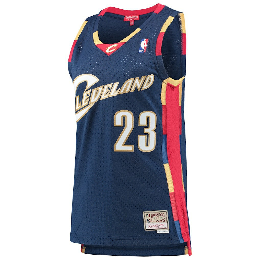 LeBron James Cleveland Cavaliers Women's Hardwood Classics Swingman Jersey Navy - NBA