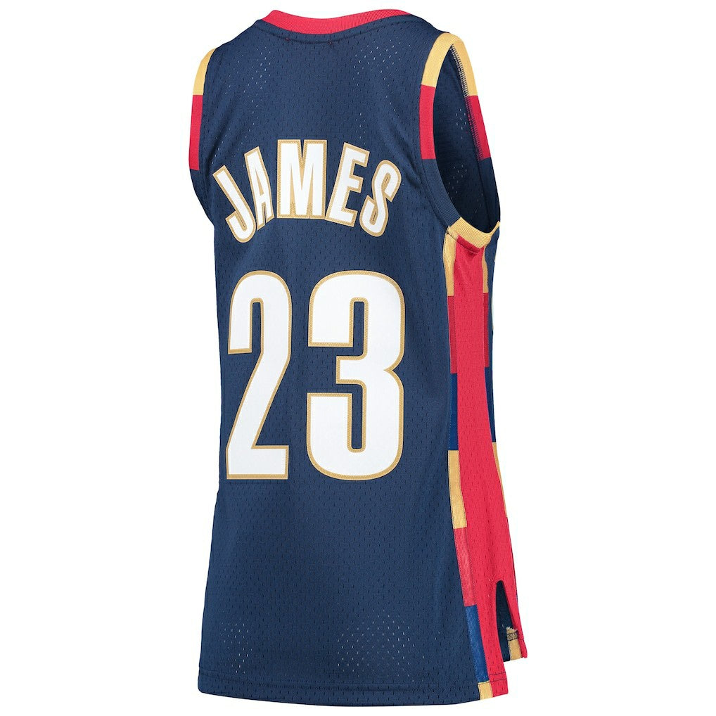 LeBron James Cleveland Cavaliers Women's Hardwood Classics Swingman Jersey Navy - NBA