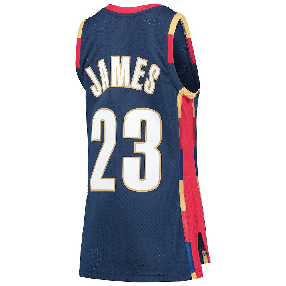 LeBron James Cleveland Cavaliers Women's Hardwood Classics Swingman Jersey Navy - NBA