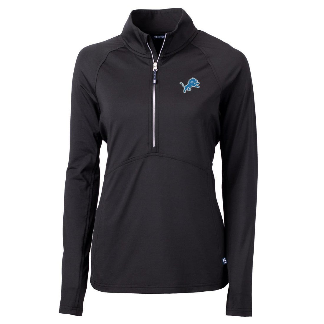 Detroit Lions Cutter & Buck Women's Adapt Eco Knit Half-Zip Pullover Jacket Black | NFL