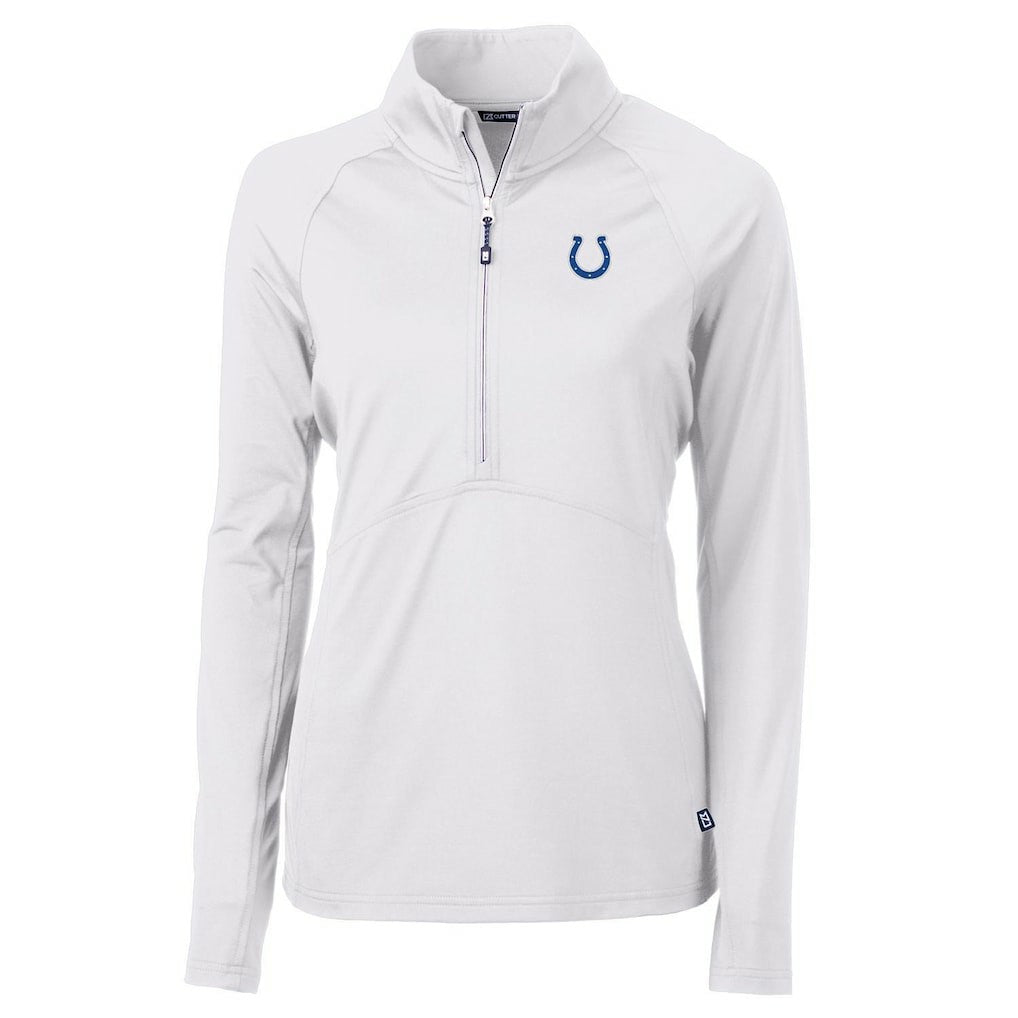 Indianapolis Colts Cutter & Buck Women's Adapt Eco Knit Half-Zip Pullover Jacket White | NFL
