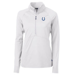 Indianapolis Colts Cutter & Buck Women's Adapt Eco Knit Half-Zip Pullover Jacket White | NFL