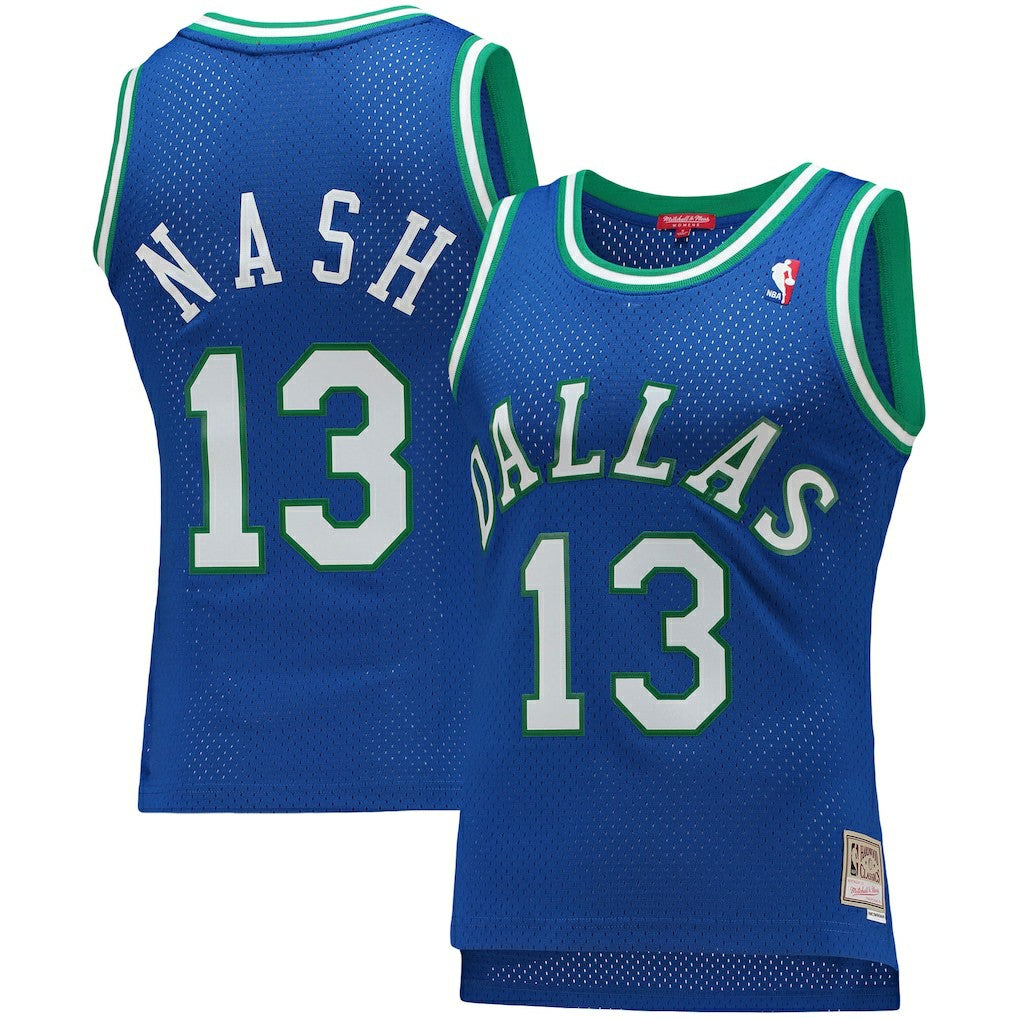 Steve Nash Dallas Mavericks Women's 1998/99 Hardwood Classics Swingman Jersey Blue - NBA