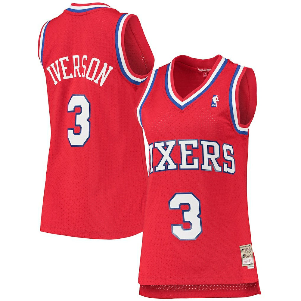 Allen Iverson Philadelphia 76ers Women's 2002/03 Hardwood Classics Swingman Jersey Red - NBA