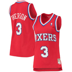 Allen Iverson Philadelphia 76ers Women's 2002/03 Hardwood Classics Swingman Jersey Red - NBA