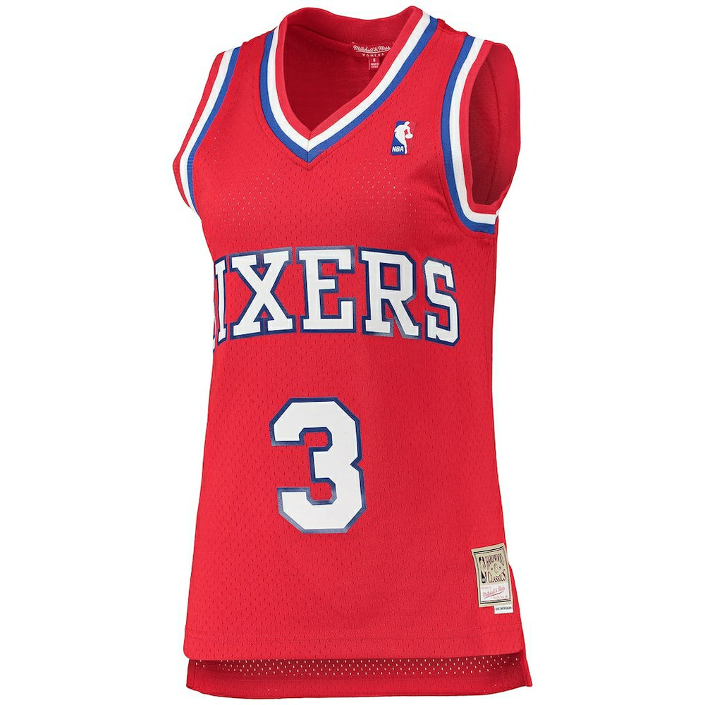 Allen Iverson Philadelphia 76ers Women's 2002/03 Hardwood Classics Swingman Jersey Red - NBA