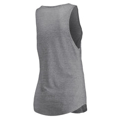 Philadelphia 76ers Women's Quality Time Open Scoop Neck Tri-Blend Tank Top Heathered Gray - NBA