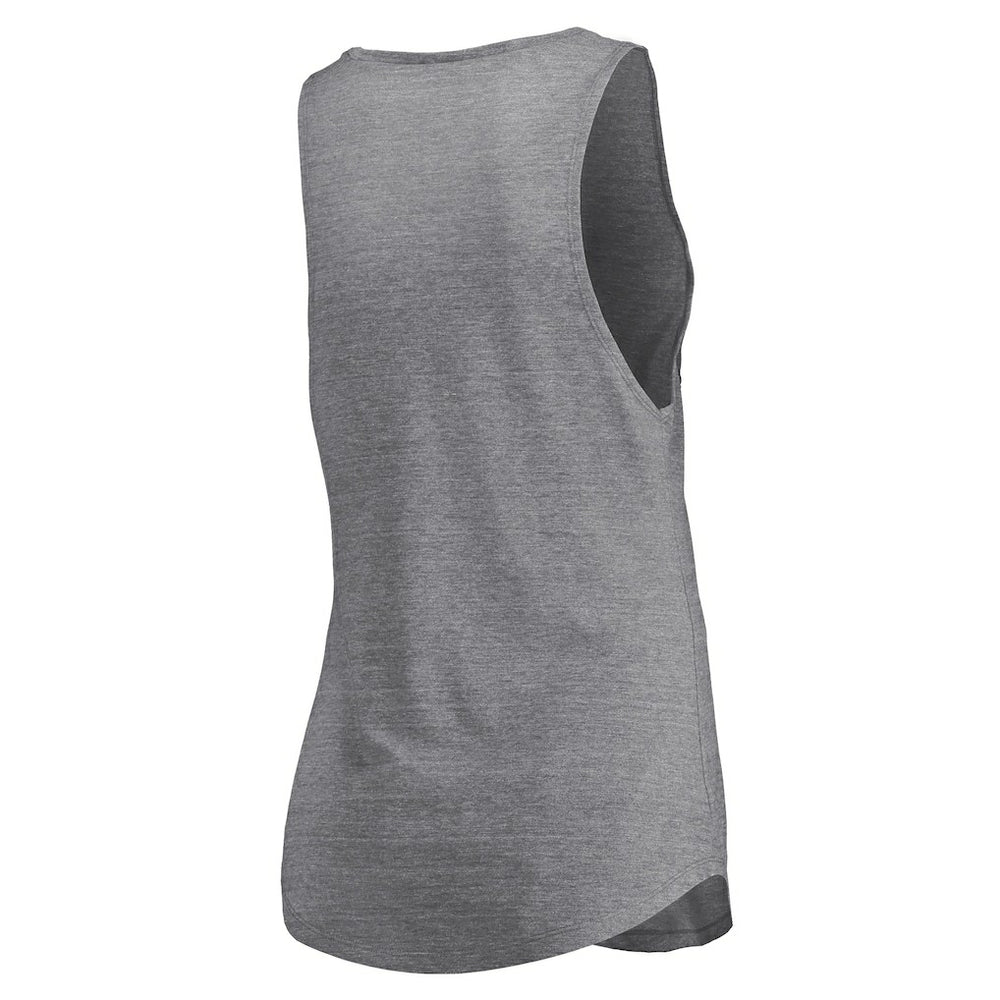 Chicago Bulls Women's Quality Time Open Scoop Neck Tri-Blend Tank Top Heathered Gray - NBA