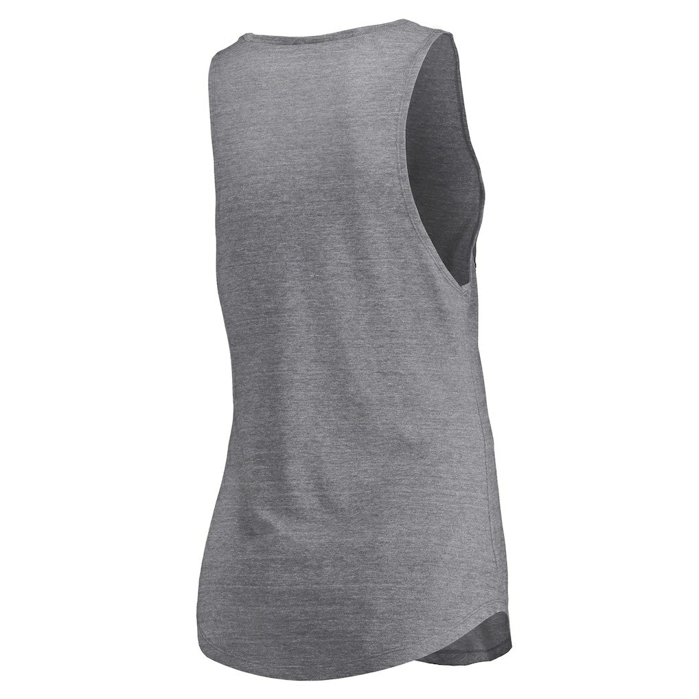 Dallas Mavericks Women's Quality Time Open Scoop Neck Tri-Blend Tank Top Heathered Gray - NBA