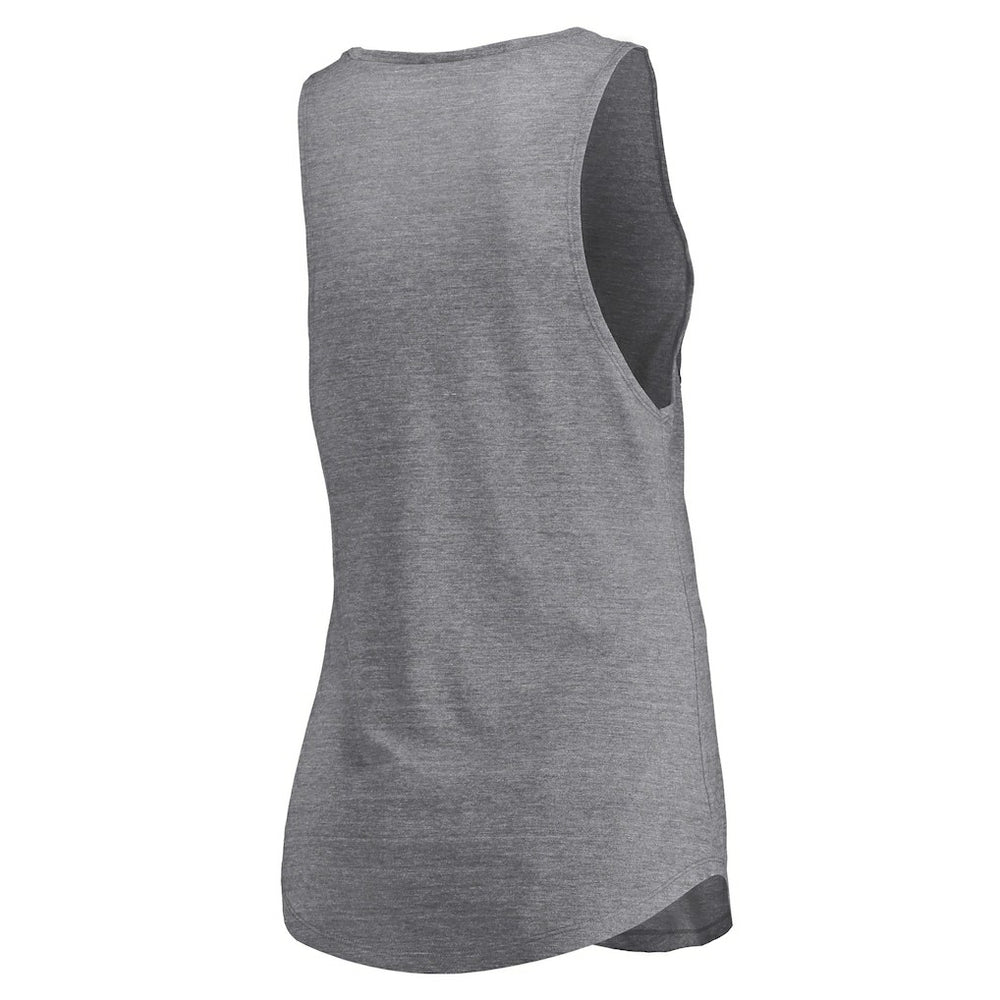 Dallas Mavericks Women's Quality Time Open Scoop Neck Tri-Blend Tank Top Heathered Gray - NBA