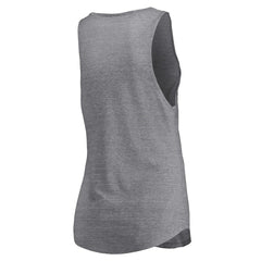 Dallas Mavericks Women's Quality Time Open Scoop Neck Tri-Blend Tank Top Heathered Gray - NBA