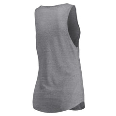 Toronto Raptors Women's Quality Time Open Scoop Neck Tri-Blend Tank Top Heathered Gray - NBA