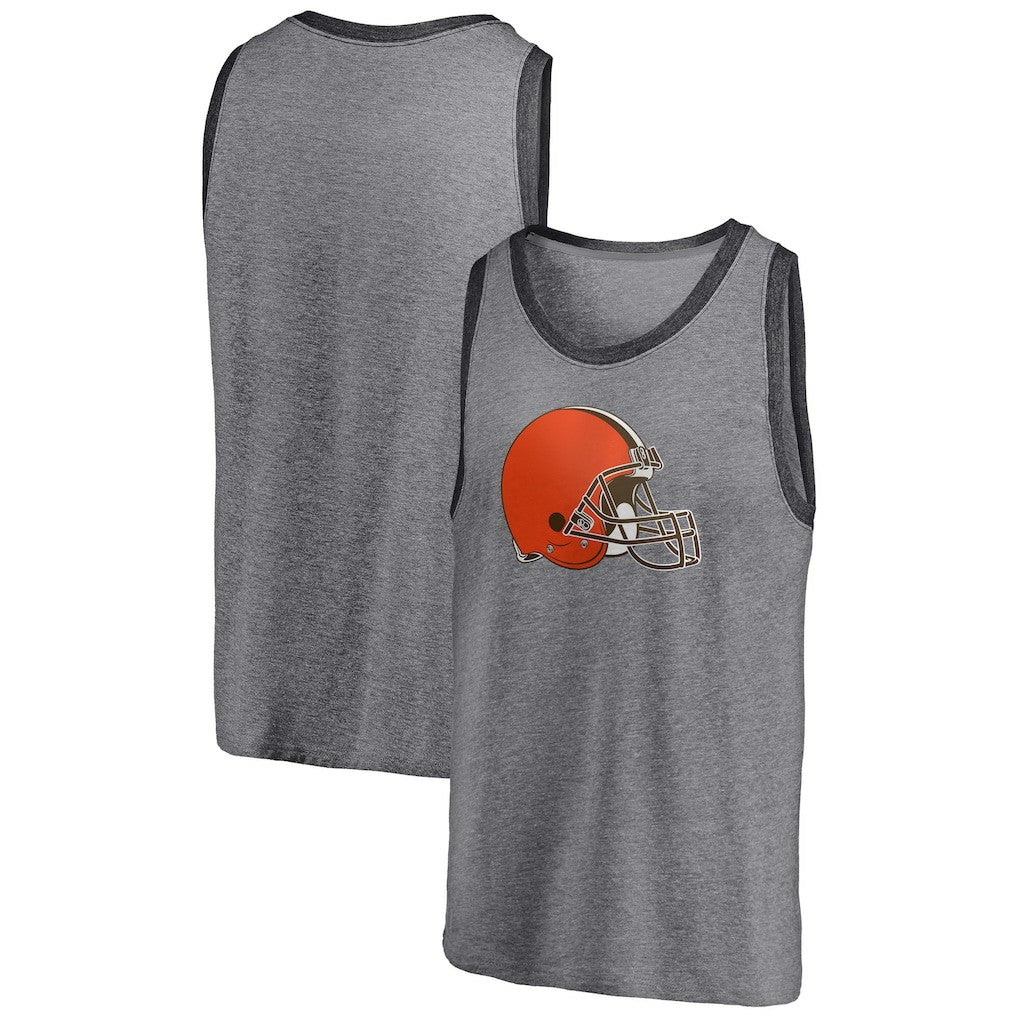 Cleveland Browns Famous Tri-Blend Tank Top Heathered Gray/Heathered Charcoal | Fanatics