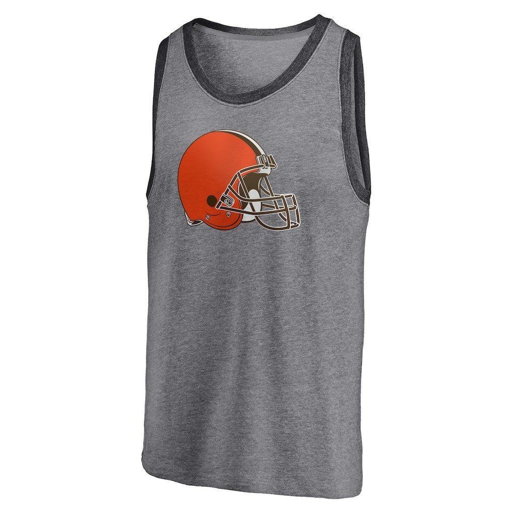 Cleveland Browns Famous Tri-Blend Tank Top Heathered Gray/Heathered Charcoal | Fanatics