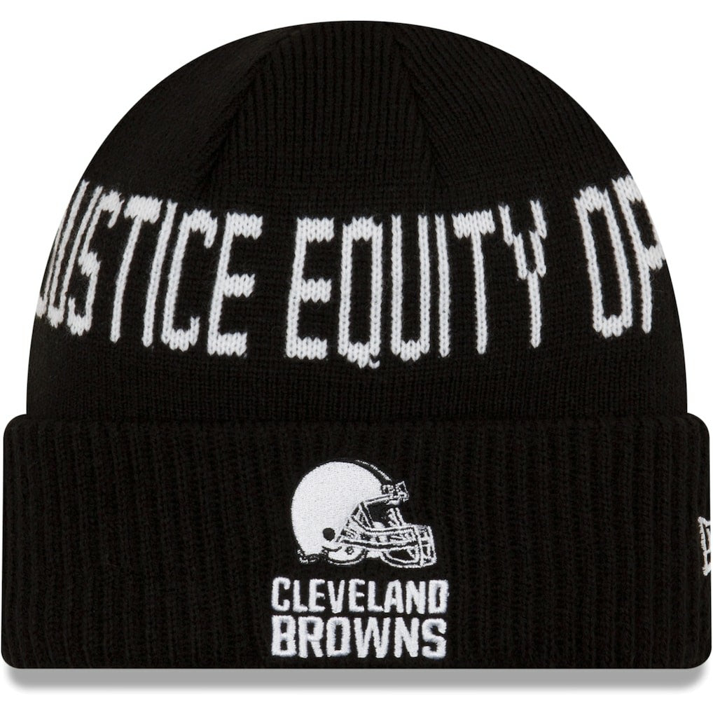 Cleveland Browns New Era Team Social Justice Cuffed Knit Hat Black | NFL