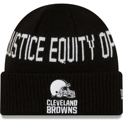 Cleveland Browns New Era Team Social Justice Cuffed Knit Hat Black | NFL