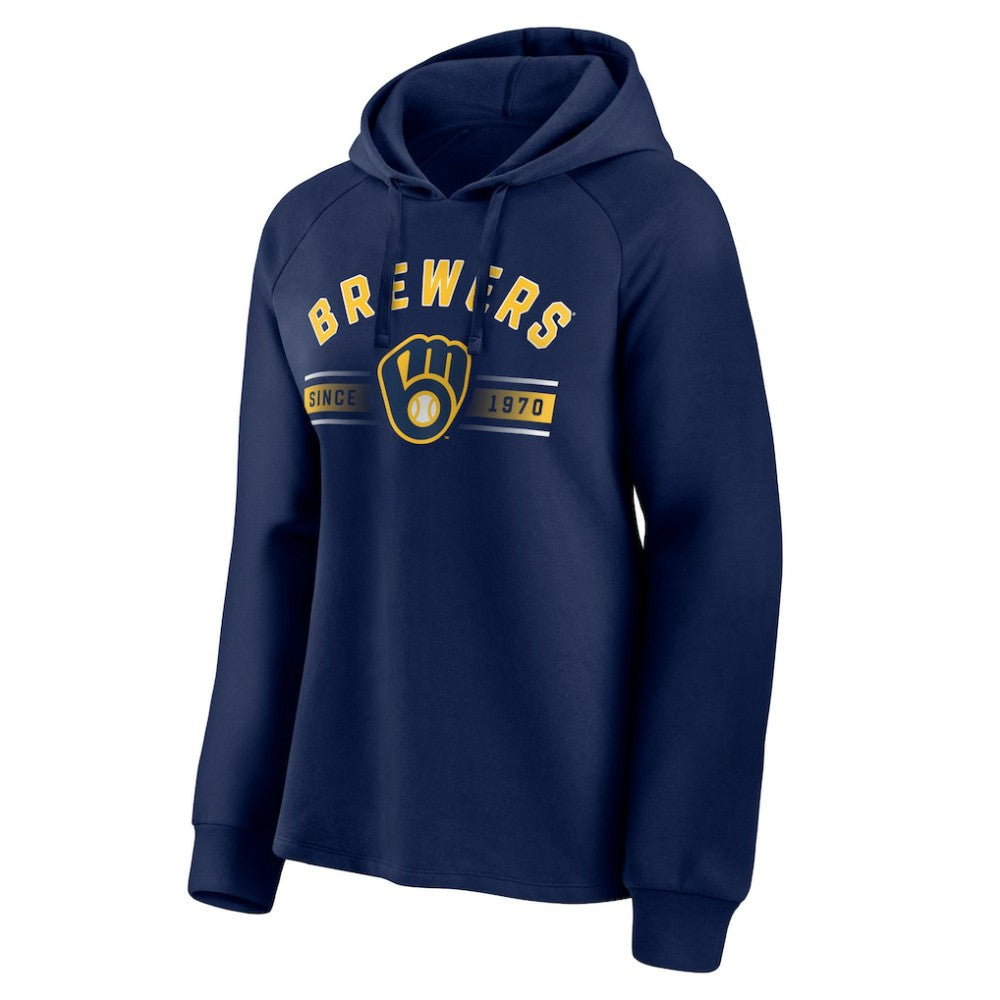 Milwaukee Brewers Fanatics Women's Perfect Play Raglan Pullover Hoodie - MLB