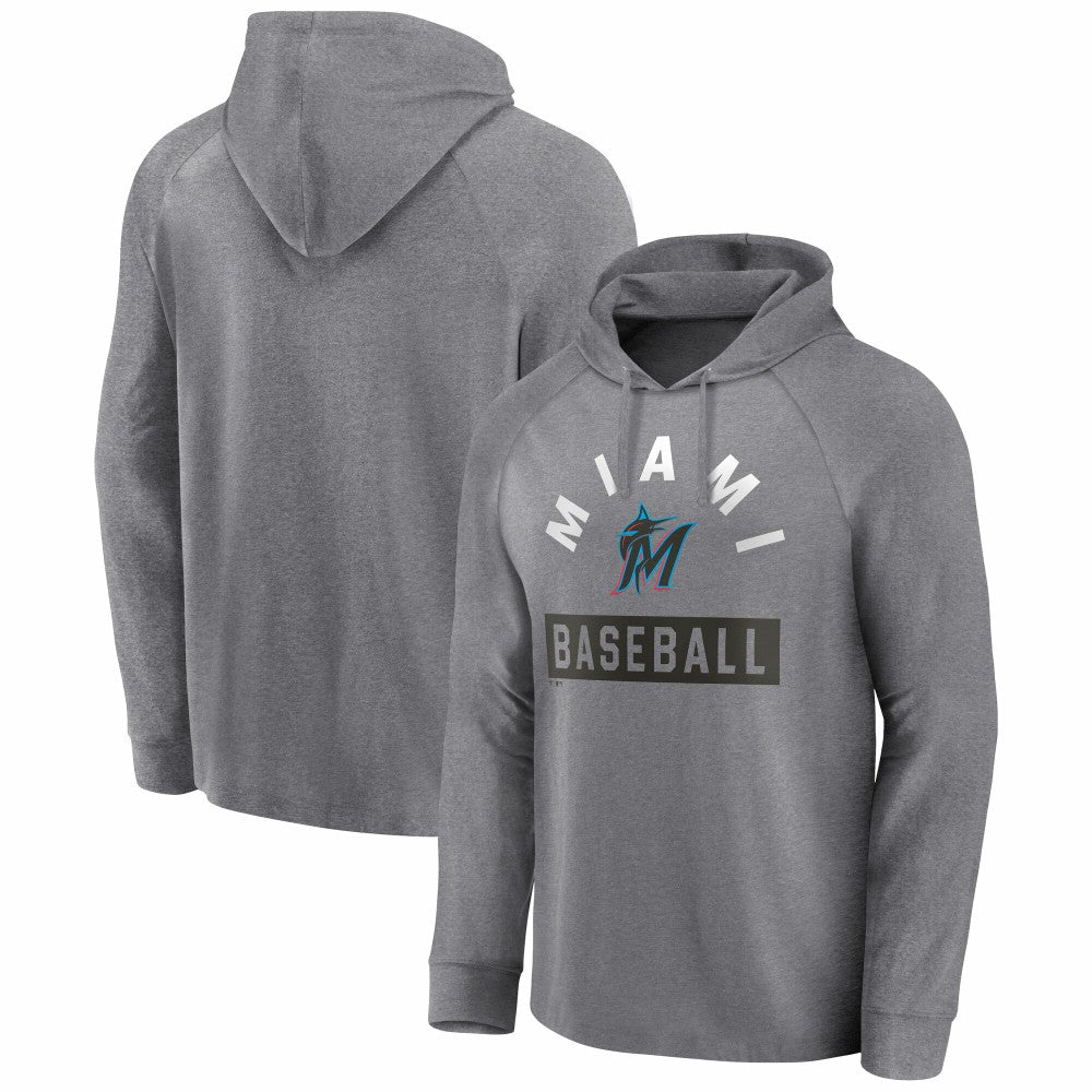 Miami Marlins Fanatics No Time Off Raglan Pullover Hoodie - MLB