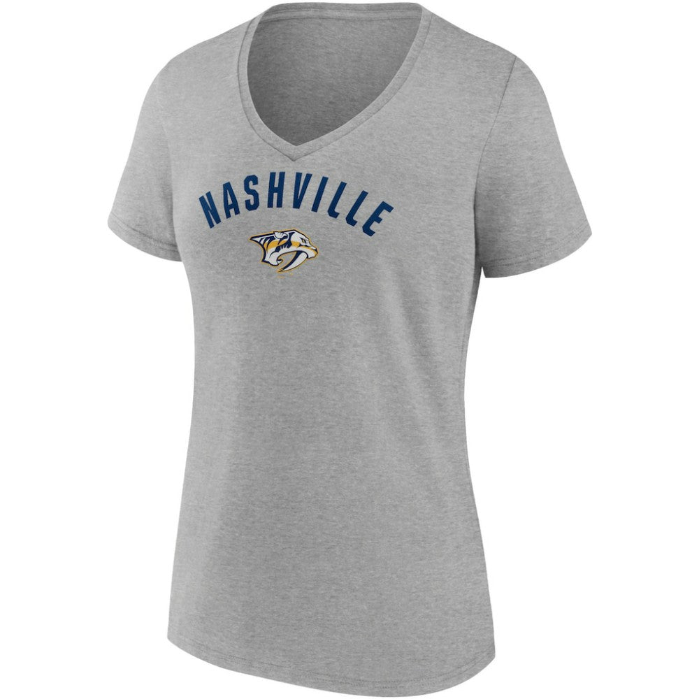 Nashville Predators Fanatics Women's 2-Pack V-Neck T-Shirt Set - Gold/Heathered Gray - NHL