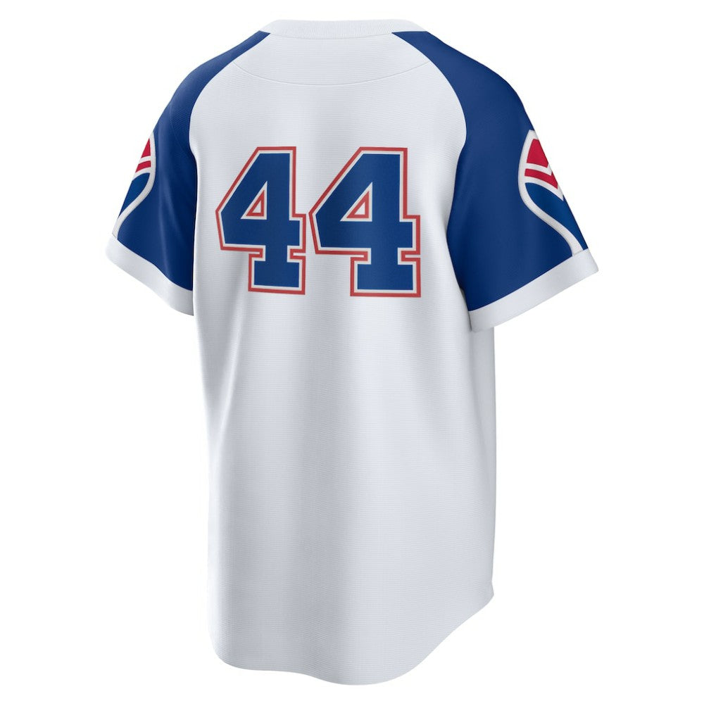 Hank Aaron Atlanta Braves Nike Home Cooperstown Collection Player Jersey - MLB