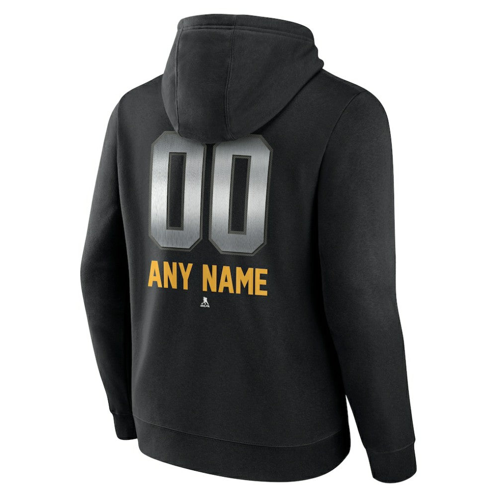 Boston Bruins Personalized Midnight Mascot Logo Pullover Hoodie - Black - NHL