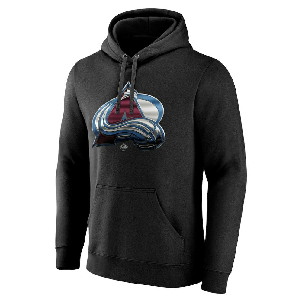 Colorado Avalanche Personalized Midnight Mascot Logo Pullover Hoodie - Black - NHL