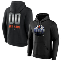 Edmonton Oilers Personalized Midnight Mascot Logo Pullover Hoodie - Black - NHL