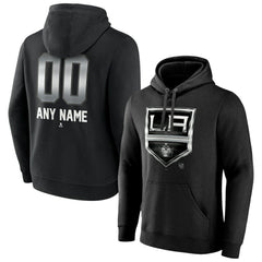 Los Angeles Kings Personalized Midnight Mascot Logo Pullover Hoodie - Black - NHL