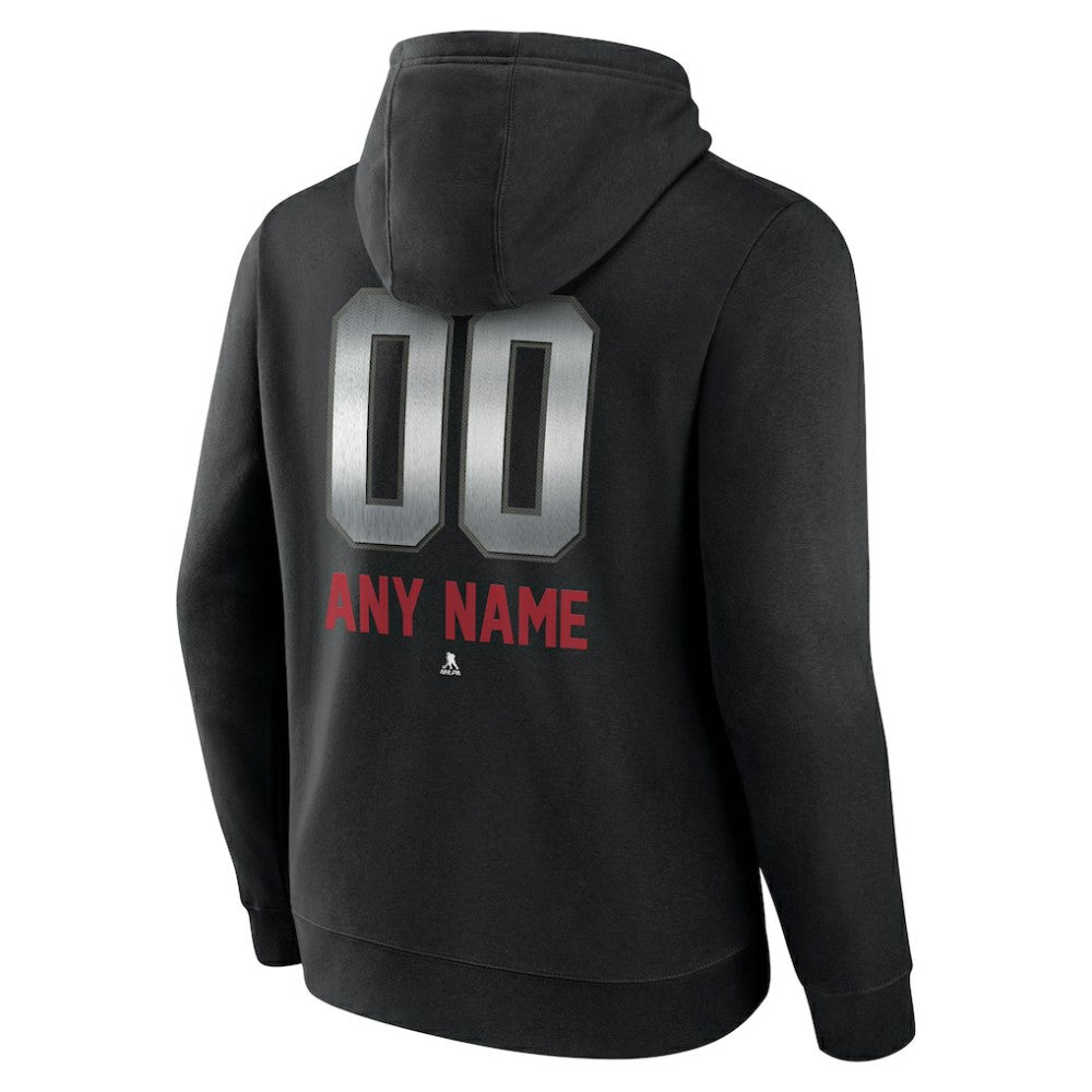 Montreal Canadiens Personalized Midnight Mascot Logo Pullover Hoodie - Black - NHL