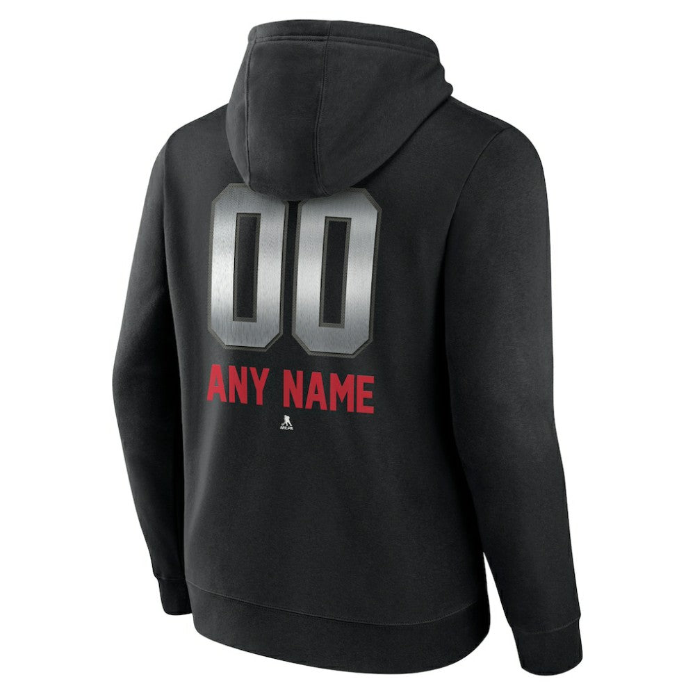 New York Rangers Personalized Midnight Mascot Logo Pullover Hoodie - Black - NHL