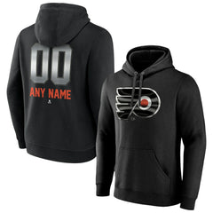 Philadelphia Flyers Personalized Midnight Mascot Logo Pullover Hoodie - Black - NHL