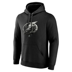 Tampa Bay Lightning Personalized Midnight Mascot Logo Pullover Hoodie - Black - NHL