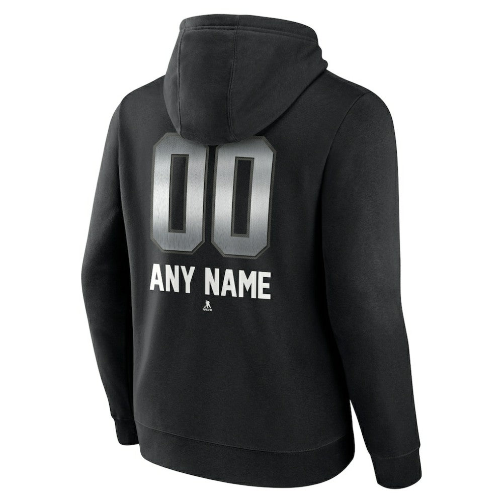 Tampa Bay Lightning Personalized Midnight Mascot Logo Pullover Hoodie - Black - NHL