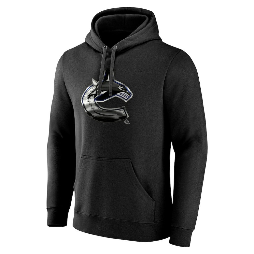 Vancouver Canucks Personalized Midnight Mascot Logo Pullover Hoodie - Black - NHL