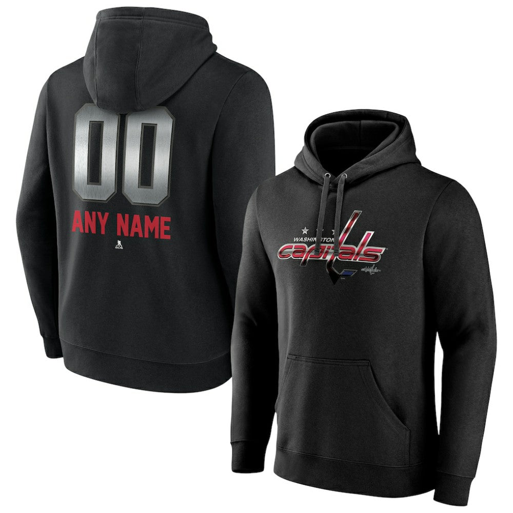 Washington Capitals Personalized Midnight Mascot Logo Pullover Hoodie - Black - NHL