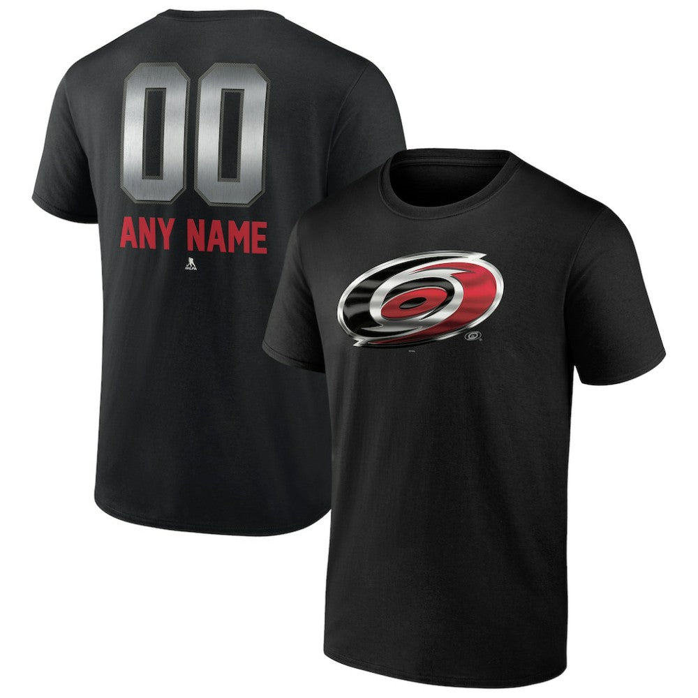 Carolina Hurricanes Personalized Midnight Mascot Logo T-Shirt - Black - NHL