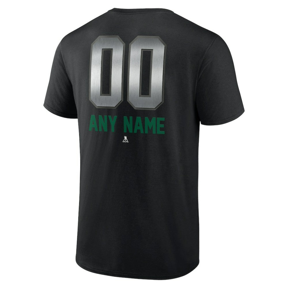 Dallas Stars Personalized Midnight Mascot Logo T-Shirt - Black - NHL