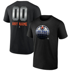 Edmonton Oilers Personalized Midnight Mascot Logo T-Shirt - Black - NHL