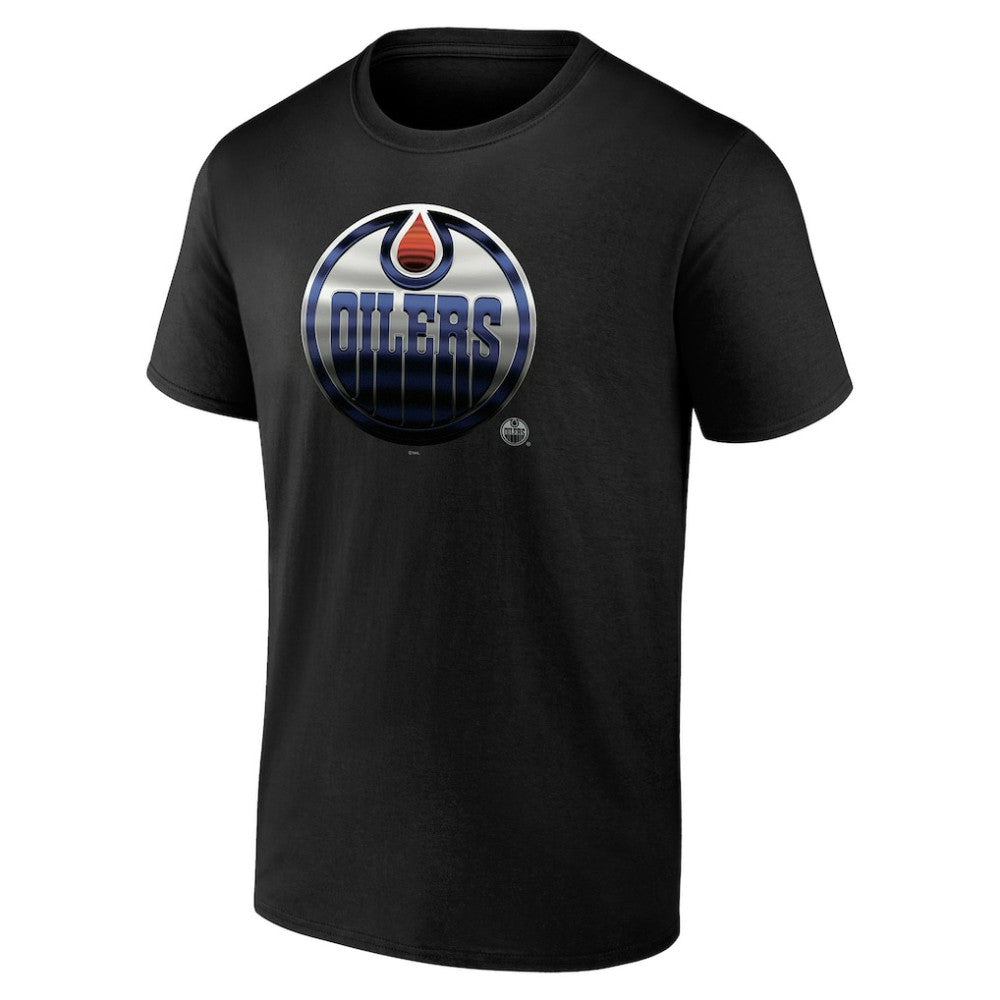 Edmonton Oilers Personalized Midnight Mascot Logo T-Shirt - Black - NHL