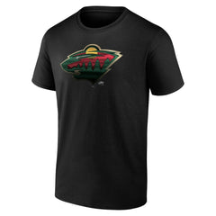 Minnesota Wild Personalized Midnight Mascot Logo T-Shirt - Black - NHL