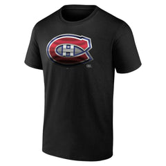 Montreal Canadiens Personalized Midnight Mascot Logo T-Shirt - Black - NHL