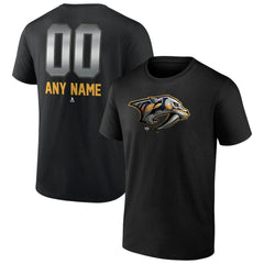 Nashville Predators Personalized Midnight Mascot Logo T-Shirt - Black - NHL